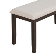 6-piece dining table, chair and bench set with special shaped legs in espresso by La Spezia additional picture 9