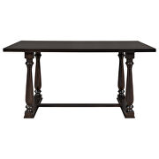 6-piece dining table, chair and bench set with special shaped legs in espresso by La Spezia additional picture 10