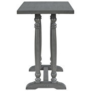 5-piece counter height dining set with a rustic table and 4 upholstered stools in gray by La Spezia additional picture 2