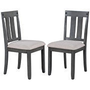 6-piece wooden rustic style dining set including table, 4 chairs and bench in gray by La Spezia additional picture 3