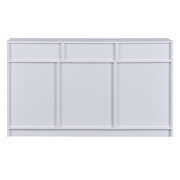 White mesh metal doors multifunctional buffet cabinet with wineglass holders by La Spezia additional picture 5