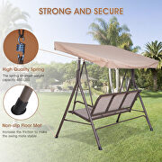 Dark beige steel frame swing chair for 3 person by La Spezia additional picture 8