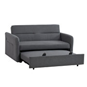 Gray fabric twins sofa bed with usb by La Spezia additional picture 8