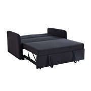 Black fabric twins sofa bed with usb by La Spezia additional picture 2