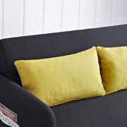 Black fabric twins sofa bed with usb by La Spezia additional picture 6