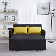 Black fabric twins sofa bed with usb by La Spezia additional picture 7