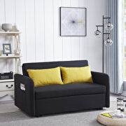 Black fabric twins sofa bed with usb by La Spezia additional picture 8