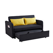 Black fabric twins sofa bed with usb by La Spezia additional picture 10