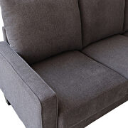 Modern living room furniture sofa in dark gray fabric by La Spezia additional picture 6