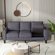 Modern living room furniture sofa in dark gray fabric by La Spezia additional picture 8