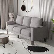 Modern living room furniture sofa in light gray fabric by La Spezia additional picture 3