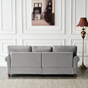 Gray linen fabric upholstery sofa with storage by La Spezia additional picture 6