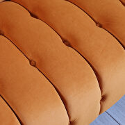 Orange velvet channel chesterfield sofa by La Spezia additional picture 2