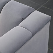 Gray velvet channel chesterfield sofa by La Spezia additional picture 11