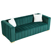 Dark green premium quality velvet upholstery chesterfield sofa by La Spezia additional picture 3