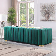 Dark green premium quality velvet upholstery chesterfield sofa by La Spezia additional picture 7