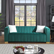 Dark green premium quality velvet upholstery chesterfield sofa by La Spezia additional picture 10