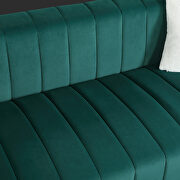 Dark green premium quality velvet upholstery chesterfield loveseat by La Spezia additional picture 5