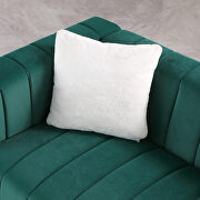 Dark green premium quality velvet upholstery chesterfield loveseat by La Spezia additional picture 6