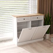 Two drawers and two compartments trash cabinet in white by La Spezia additional picture 2