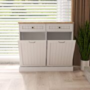 Two drawers and two compartments trash cabinet in white by La Spezia additional picture 3