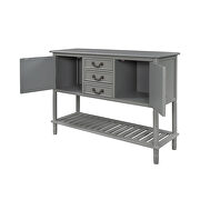 Gray wood console table with drawers and shelves by La Spezia additional picture 3