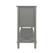 Gray wood console table with drawers and shelves by La Spezia additional picture 5