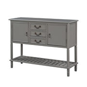 Gray wood console table with drawers and shelves by La Spezia additional picture 7