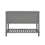 Gray wood console table with drawers and shelves by La Spezia additional picture 8