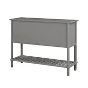 Gray wood console table with drawers and shelves by La Spezia additional picture 10