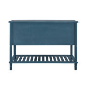 Navy wood console table with drawers and shelves by La Spezia additional picture 4