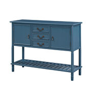 Navy wood console table with drawers and shelves by La Spezia additional picture 10