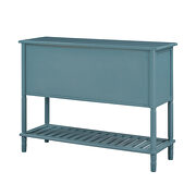 Teal wood console table with drawers and shelves by La Spezia additional picture 4