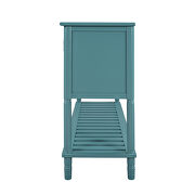 Teal wood console table with drawers and shelves by La Spezia additional picture 8