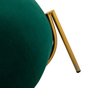 Green velvet drum-shaped wide ottoman with gold metal legs by La Spezia additional picture 7