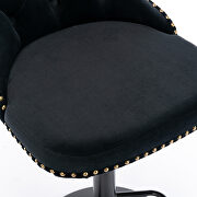 Black velvet swivel barstools with comfortable tufted back, set of 2 by La Spezia additional picture 8