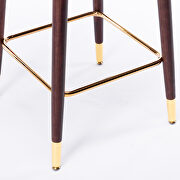 Beige fabric nailhead trim gold decoration bar stools, set of 2 by La Spezia additional picture 5