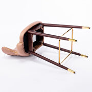 Khaki fabric nailhead trim gold decoration bar stools, set of 2 by La Spezia additional picture 11