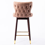 Khaki fabric nailhead trim gold decoration bar stools, set of 2 by La Spezia additional picture 8