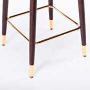 Dark gray fabric nailhead trim gold decoration bar stools, set of 2 by La Spezia additional picture 13
