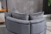Gray velvet classical barrel chair by La Spezia additional picture 12