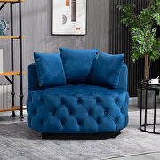 Blue velvet classical barrel chair by La Spezia additional picture 2