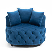 Blue velvet classical barrel chair by La Spezia additional picture 3