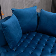 Blue velvet classical barrel chair by La Spezia additional picture 5