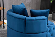 Blue velvet classical barrel chair by La Spezia additional picture 6