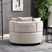 Khaki velvet classical barrel chair by La Spezia additional picture 6