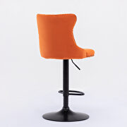 Orange velvet swivel barstools with comfortable tufted back, set of 2 by La Spezia additional picture 11