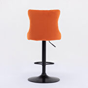 Orange velvet swivel barstools with comfortable tufted back, set of 2 by La Spezia additional picture 14