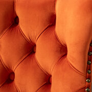 Orange velvet swivel barstools with comfortable tufted back, set of 2 by La Spezia additional picture 6
