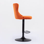 Orange velvet swivel barstools with comfortable tufted back, set of 2 by La Spezia additional picture 9